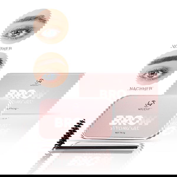niclay NICLAY Brow Styling Brow Styling Gel | langanhaltend | Seifenwachs | transparente Formel