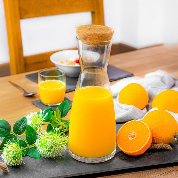 Nicola Spring 1.1L Ypsilon Glass Carafe With Cork Lid