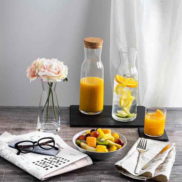 Nicola Spring 1.2L Aquaria Glass Carafe With Cork Lid