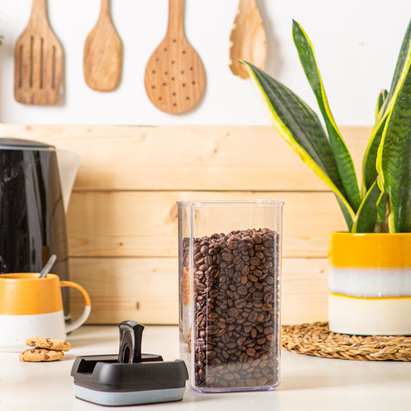 Nicola Spring 1.2L Flip Lock Plastic Air Tight Food Storage Container Air Tight And Flip Top Lids