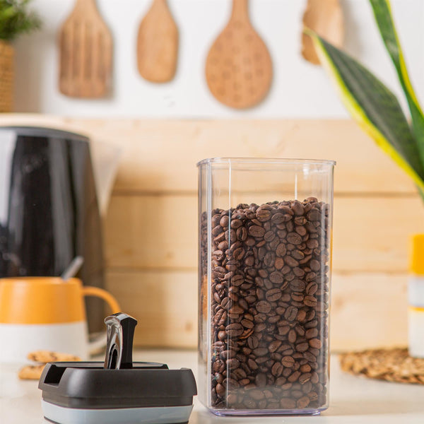 Nicola Spring 1.2L Flip Lock Plastic Air Tight Food Storage Container Air Tight And Flip Top Lids