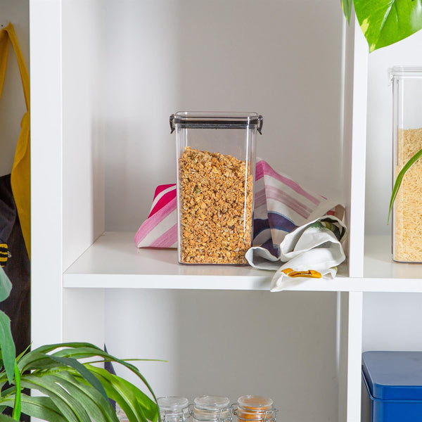 Nicola Spring 1.3L Plastic Food Storage Air Tight Container Air Tight And Flip Top Lids