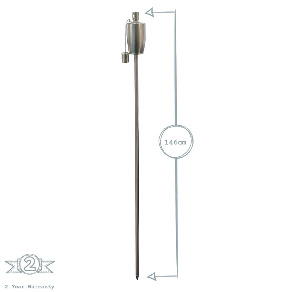 Nicola Spring 1.46m Metal Barrel Garden Torches - Pack Of Six