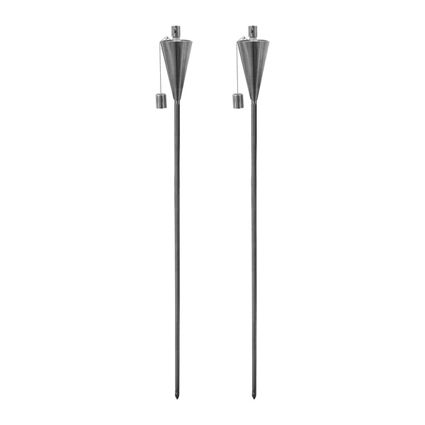 nicola spring 1.46m Metal Cone Garden Fire Torches - Pack of 2