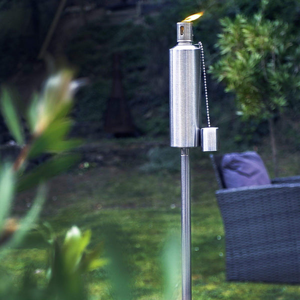 Nicola Spring 1.46m Metal Round Fire Torches - Pack Of Six