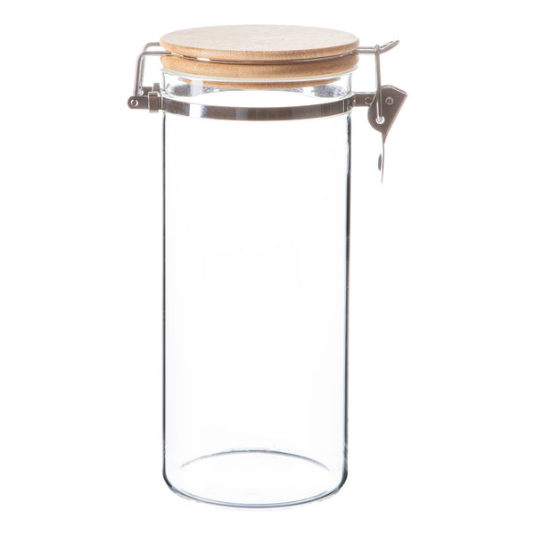 nicola spring 1.4L Glass Storage Jar with Wooden Clip Lid