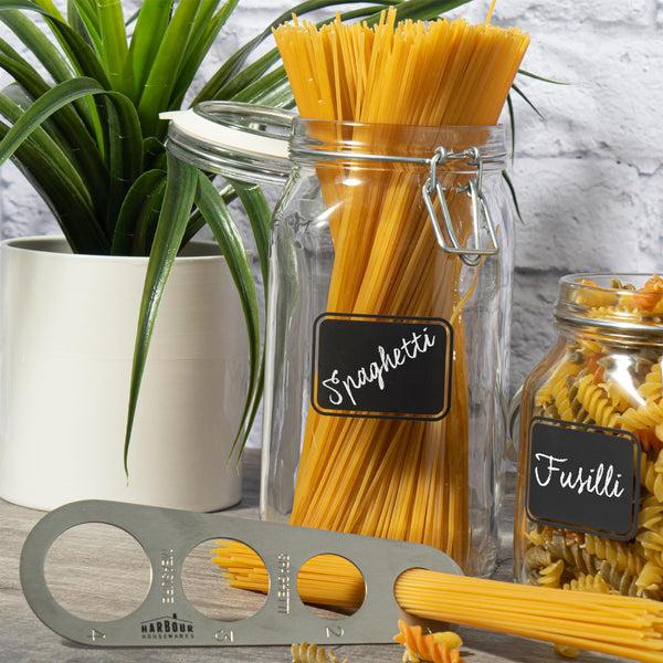 Nicola Spring 1.5L Air Tight Lavagna Glass Storage Jar With Chalkboard Label