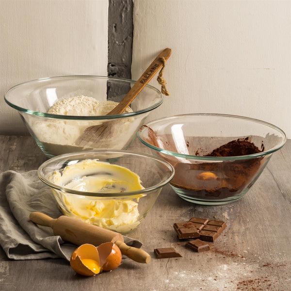 Nicola Spring 1.5L Clear Mr Chef Glass Nesting Mixing Bowl