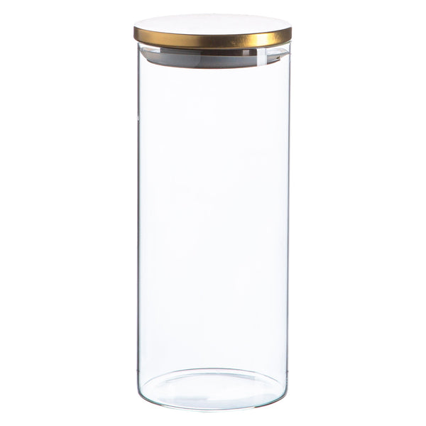nicola spring 1.5L Scandi Storage Jar with Metallic Lid