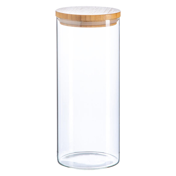 nicola spring 1.5L Scandi Storage Jar with Wooden Lid
