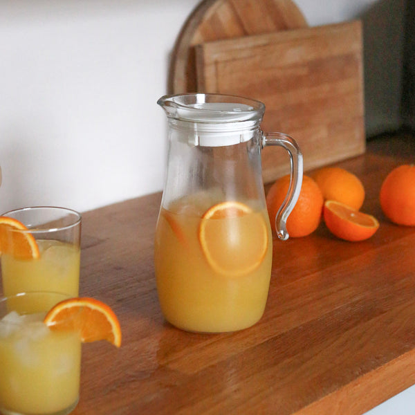 Nicola Spring 1.8L Misket Glass Water Jug With Silicone Lid