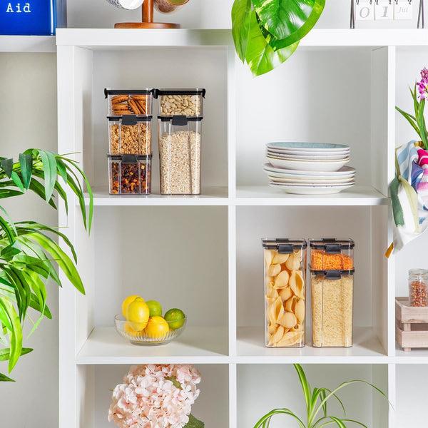 Nicola Spring 1.8L Plastic Food Air Tight Storage Container Air Tight And Flip Top Lids