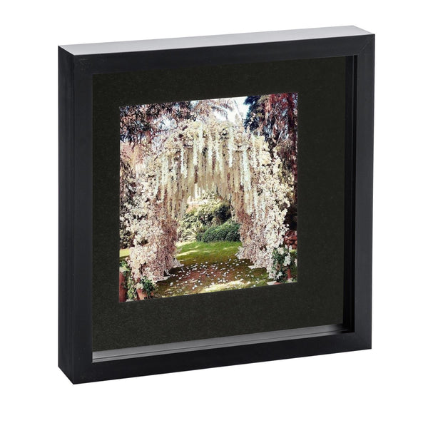 nicola spring 10" x 10" Black 3D Box Photo Frame - with 6" x 6" Mount