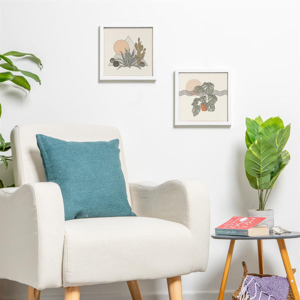 Nicola Spring 10" X 10" White 3D Box Photo Frame With 8" X 8" Mount