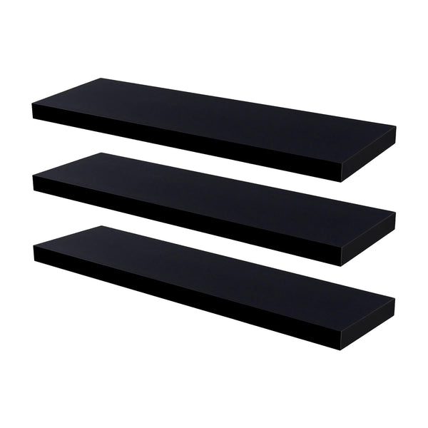 nicola spring 100cm Black Modern Floating Shelves - Pack of Three