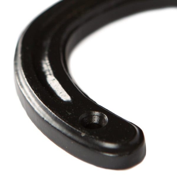 Nicola Spring 100mm X 110mm Black Horse Shoe Double Coat Hook