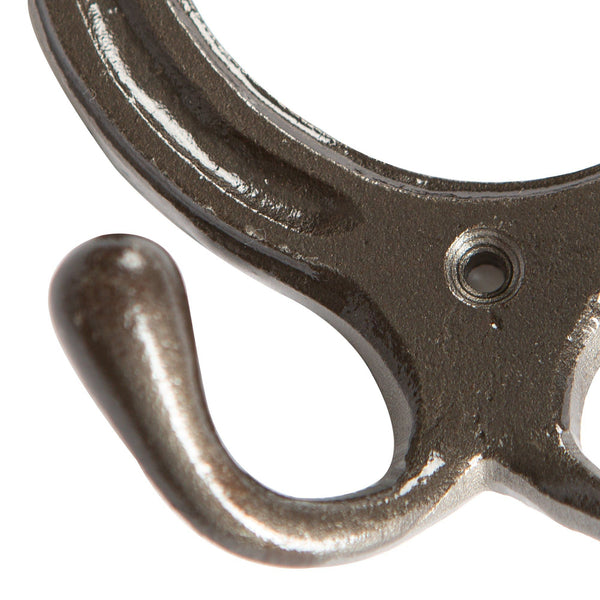 Nicola Spring 100mm X 110mm Raw Horse Shoe Double Coat Hook
