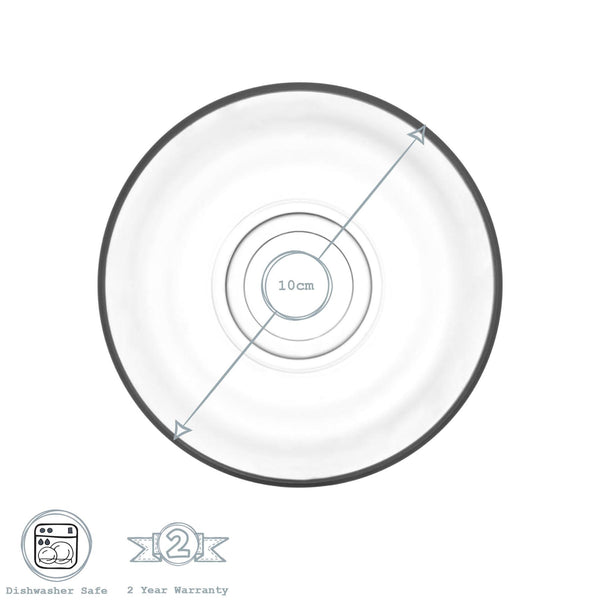 Nicola Spring 10cm Klasik Turkish Tea Glass Saucer - Pack Of Six