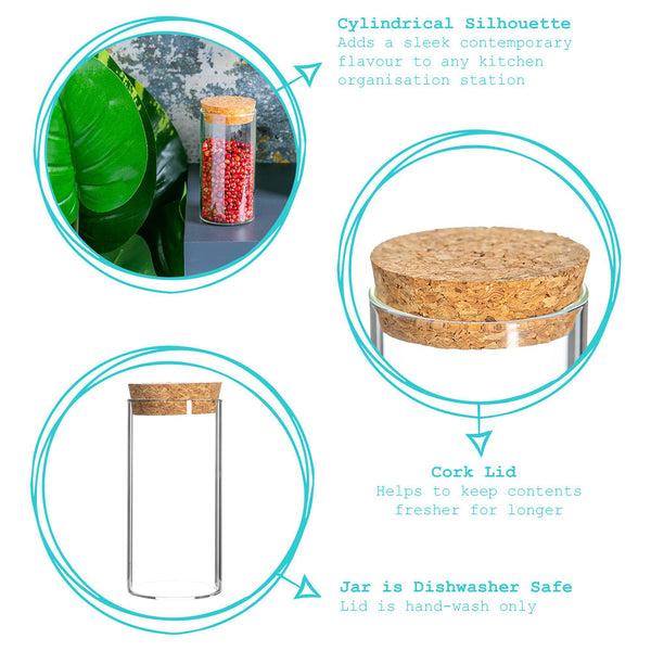 Nicola Spring 110ml Scandi Storage Jar With Cork Lid
