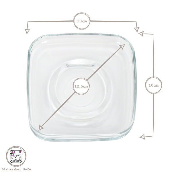 Nicola Spring 12.5cm Cozy Glass Espresso Saucers - Pack Of Six