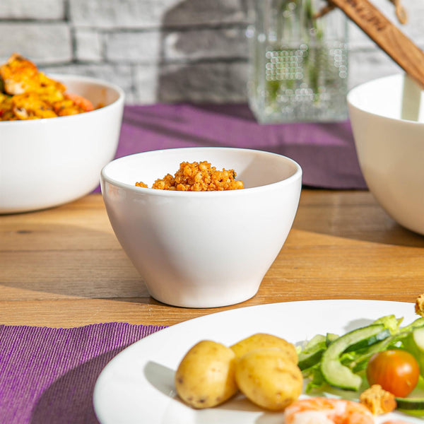 Nicola Spring 12.5cm White Toledo Glass Cereal Bowl