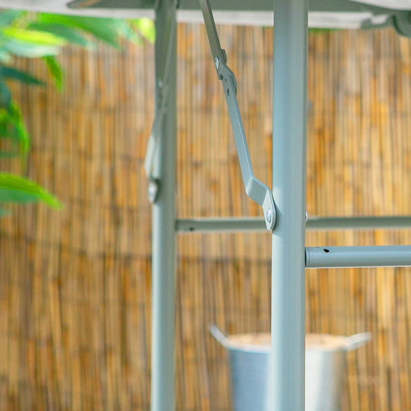 Nicola Spring 120cm White Round Plastic Folding Trestle Table