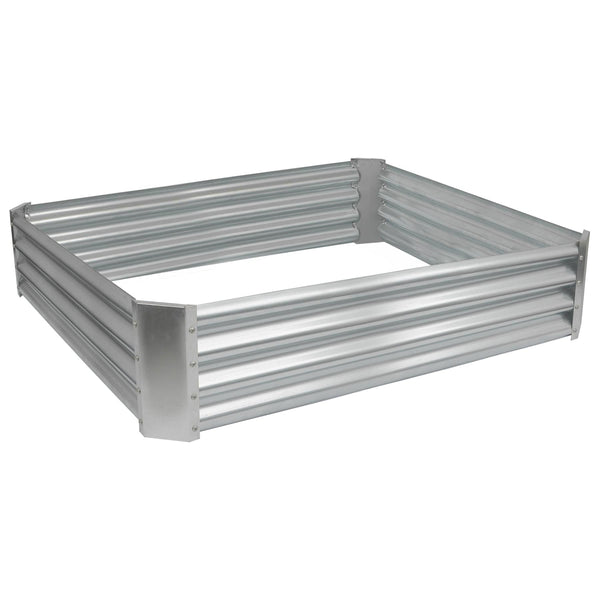 nicola spring 120cm x 120cm Square Galvanised Steel Raised Garden Bed