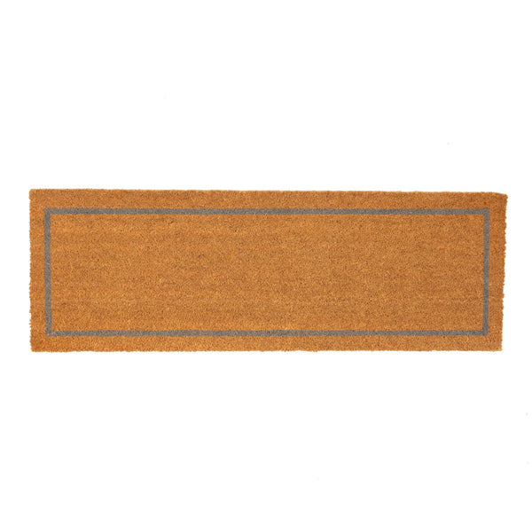 nicola spring 120cm x 40cm Grey Inset Coir Double Door Mat