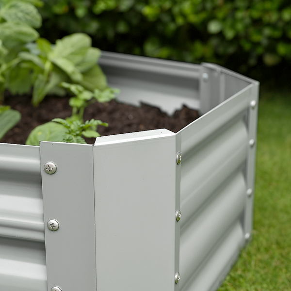 Nicola Spring 120cm X 60cm Rectangle Galvanised Steel Raised Garden Bed