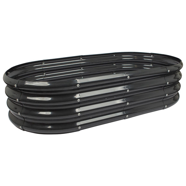 Nicola Spring 120cm X 60cm Rounded Galvanised Steel Raised Garden Bed