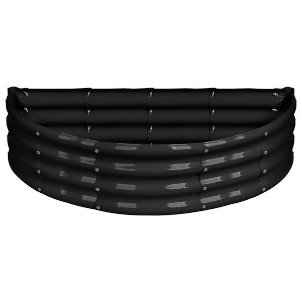 nicola spring 120cm x 60cm Semicircular Galvanised Steel Raised Garden Bed