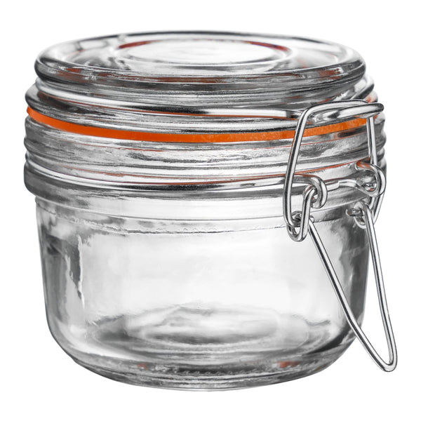 nicola spring 125ml Air tight Classic Glass Storage Jar + Four Free Coloured Seals