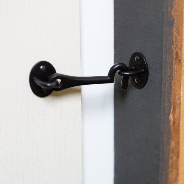Nicola Spring 125mm Black Rustic Cabin Hook And Eye