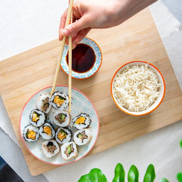 Nicola Spring 12cm Hand Printed Stoneware Rice Bowls - Pack Of Six
