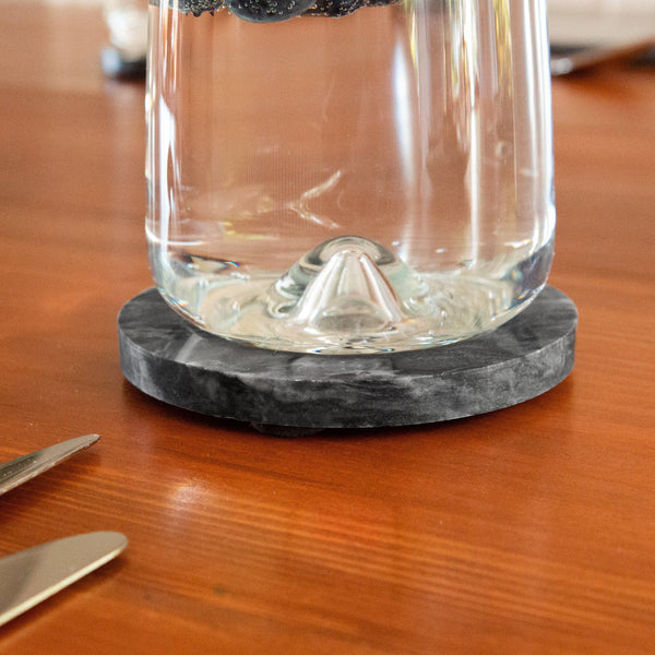 Nicola Spring 12pc Black Marble Placemats & Round Coasters Set