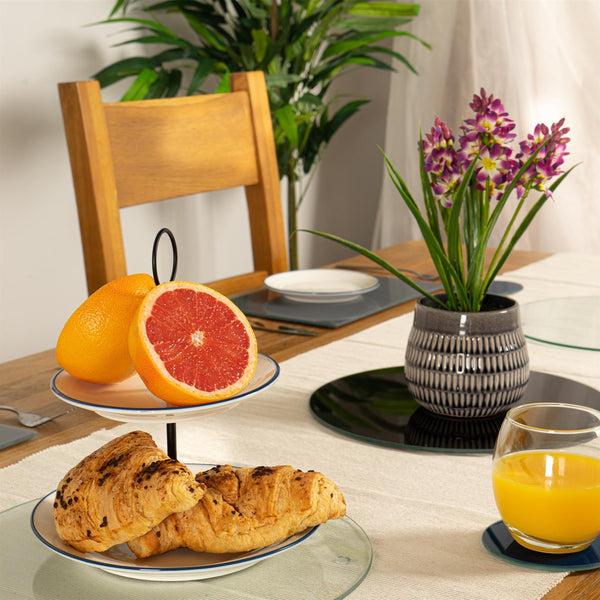 Nicola Spring 12pc Round Glass Placemats & Coasters Set