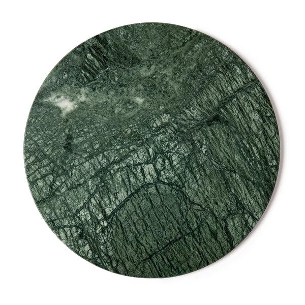 Nicola Spring 12pc Round Marble Placemats & Round Coasters Set - 30cm - Green