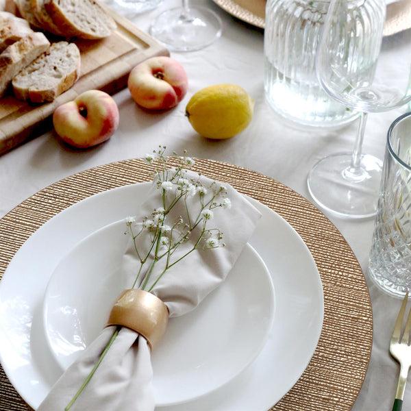 Nicola Spring 12pc Round Ribbed Charger Plates Set - 33cm