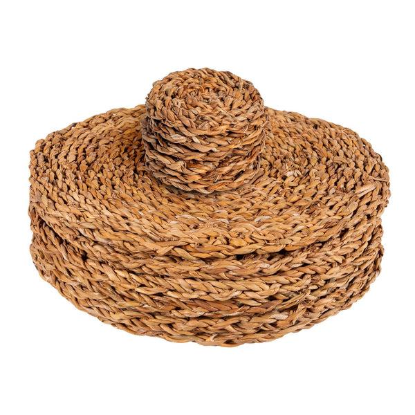 nicola spring 12pc Woven Seagrass Placemats & Coasters Set