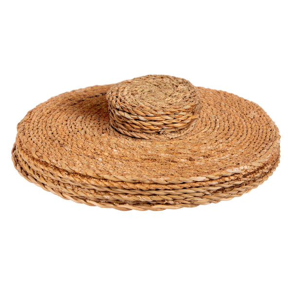 nicola spring 12pc Woven Typha Placemats & Coasters Set