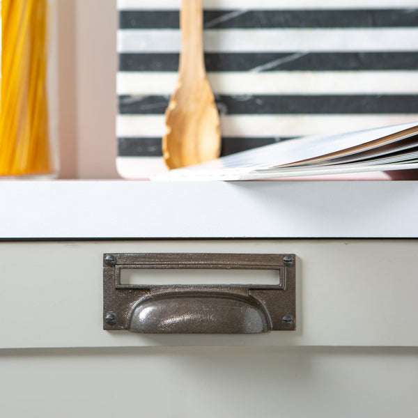 Nicola Spring 130mm X 50mm Filing Cabinet Cup Handle With Card Frame