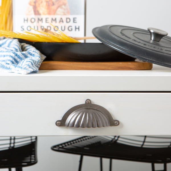 Nicola Spring 130mm X 60mm Fluted Cabinet Cup Handle