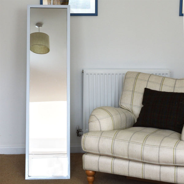 Nicola Spring 137cm X 35.5cm White Square Full-Length Mirror