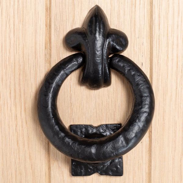 Nicola Spring 140mm Black Fleur De Lis Door Knocker