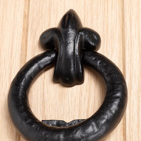 Nicola Spring 140mm Black Fleur De Lis Door Knocker