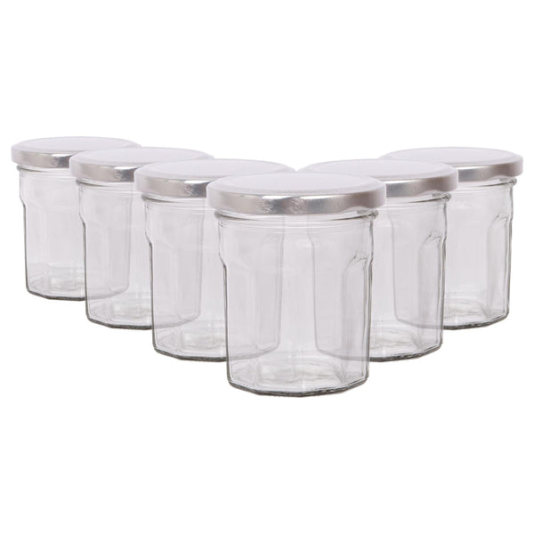 nicola spring 150ml Glass Jam Jars with Lids - Pack of 6