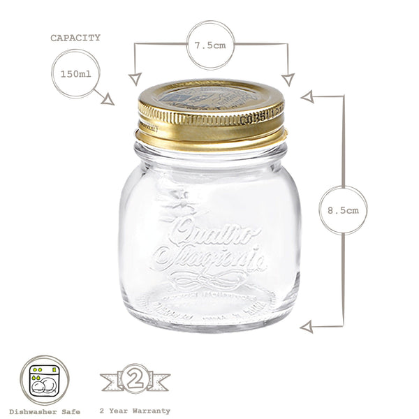 Nicola Spring 150ml Quattro Stagioni Glass Storage Jar