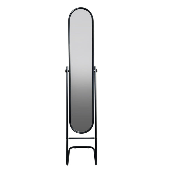 Nicola Spring 153cm X 30cm Black Round Full-Length Mirror