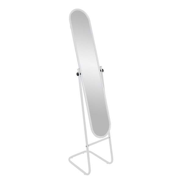 nicola spring 153cm x 30cm White Round Full-Length Mirror
