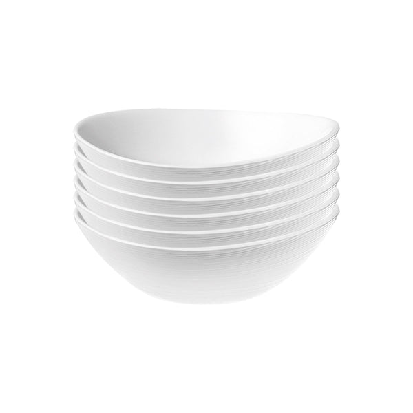 nicola spring 15cm White Prometeo Glass Cereal Bowls - Pack of Six